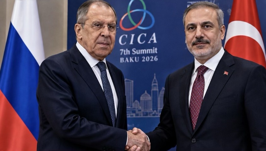 Hakan Fidan ve Sergey Lavrov Bakü'de