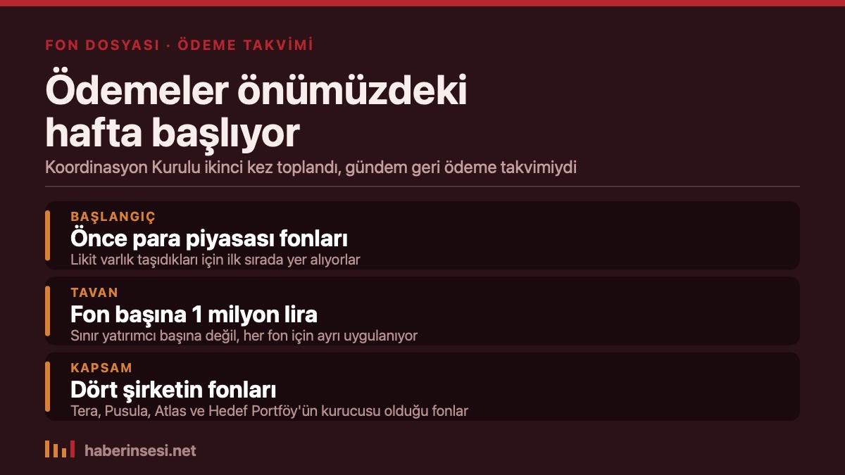 Fon ara ödemelerinin özeti
